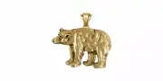 Polar Bear Pendant Jewelry 14k Gold Handmade Polar Bear Pendant PB4-PG