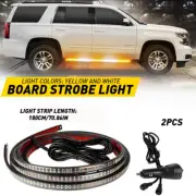 2PCS 70" Emergency Truck Strobe Lights Strip Running Board Warning Flash Light A