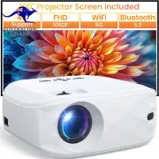 Projector, Projector with Wifi and Bluetooth, [One Step Mirroring]Projector for