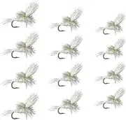 Fly Fishing Flies | Premium Dry Flies | 12pc Fly Fishing Assortment | Trout and Bass Flies | Sizes 12, 14, 16