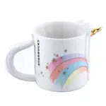 星巴克 STARBUCKS 白色 彩虹 🌈 獨角獸馬克杯