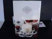 "NEW" Shannon Crystal By Godinger Lotus Candle Holder w/ Box and Candle