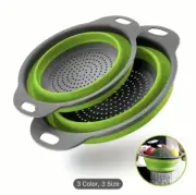 Collapsible Colander, 2 Pcs Large And Small Silicone Kitchen Strainers