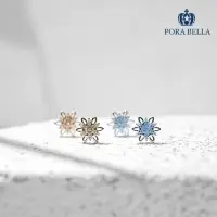 在飛比找momo購物網優惠-【Porabella】經典六芒星花朵耳環 六芒星耳針 立體設