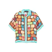 [Dsquared2] Dsquared2 Printed Shirt 48 IT BROWN/BLUE