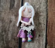Girl With Unicorn Polymer Clay Bow Center Flatback Clays For Bows