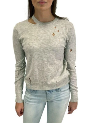 Diesel 'M-Indi' Women's Sweater Long Sleeve Light Gray