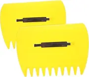 BESPORTBLE 1 Pair Fall Leaf Clip Garden Rake Leaf Rake Plastic Yard Leave Collector Lawn Tool Leave Collector Gardening Tools Yellow Plastic