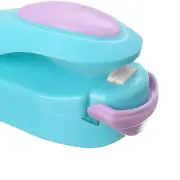 (Blue) Snack Sealer Hand Pressure Electric Heat Sealer Small Mini Plastic Sea