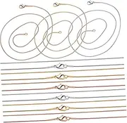 [SEWACC] 12 Pcs Round Snake Necklace Pendants Necklace Chain Silver Sterling Silver Chain Clasps Jewelry Jewelry Making Supplies Lobster Claw Clasps 304 Stainless Steel