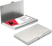 [Storite] 2 Pack Men's & Women's Stainless Steel Pocket ATM Visiting Credit Card Business Card Case Holder - Silver, Silver, Casual