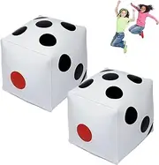 2Pcs Large Dice,Inflatable Dice 30cmx30cm(12inx12in) Giant Dice Big Dice Suitable for Beach Garden Parties Swimming Pool Classroom Outdoors Home Game Group Games Group Activity
