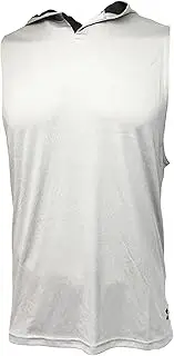[Under Armour] Men's Sleeveless Hoodie 100% Polyester Velocity Sleeveless Hoodie 1321730 Grey (Medium)