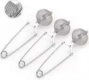 JEXCULL Snap Ball Tea Strainer, 3 Pack Premium Stainless Steel Tea Infuser with Handle for Loose Leaf Tea Fine Mesh Tea Balls Filter Infusers