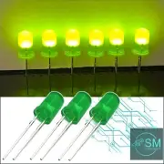100PCS 5mm YELLOW GREEN Colour Diffused LED Light Emitting Diodes DIY