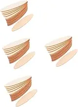 4sets Wooden Shapes for Craft Education Safe Learning Clock Game Pieces Scratch Cards 30pcs*4