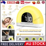 Wake-up Light Simulation Sunrise Alarm Clock Dimmable Snooze Sounds Night Lamp