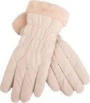 [ONQendDv] Warm Gloves for Women, Polyester Mittens with Touch Screen Fingers Snow Ski Mittens Thickened Warm Lining Winter Gloves for Cycling Skiing