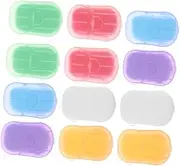 CORHAD Travel Essential 12 Packs of Portable Soap Sheets Hand Wash Sheets for Camping Hiking and Business Trips Pp Boxed for