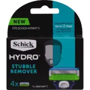 Schick Hydro Stubble Remover Refill Razor Blade, 4 Cartridges (Fits Hydro5)