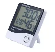 Thermometer Hygrometer Weather Station Temperature Humidity Desk Alarm Clock
