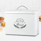 Metal Bread Box Bread Container with Handle Lid Practical Bakery Storage Holder