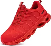 LARNMERN Steel Toe Cap Trainers Mens Safety Trainers Lightweight Safety Shoes Cushioning Fashion Breathable Comfortable Work Shoes 3.5UK-14UK