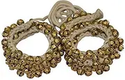[GRAINEX ENGINEER] Grainex Ghungroo Kathak Dancing Anklet Bells | Dancing Anklet Bells for Kids Baby Adult Class With White Soft String Pair (50+50 Bells)