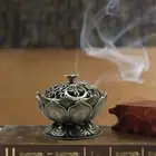 Flower Incense Burner Zinc Alloy Flower Incense Holder Creative Incense paqPl