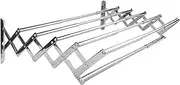 Extendable Wall Mounted Clothes Drying Racks Stainless Steel Airer Dryer Towel Rails Balcony Airer Clothes Dryer (D)51 x (W)70 cm Chrome