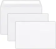 6x9 Self Seal Security Booklet Envelope - Heavy-Duty 28 Pound White Envelopes 6x9 - Open Side Peel & Seal Envelopes Pack of 50-6 x 9 Invitation Envelopes for Booklets, Letters, and Brochures