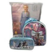 Disney Frozen Elsa Dress Up Size 5-6Yrs & Multipiece Accessory Backpack Set NEW