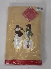 Avanti Home Snowmen Gathering Hand Towel Absorbent Tan Full Size Bathware