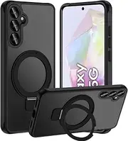 [Tawarror] MagStänder Mobile Phone Case for Samsung Galaxy A35 5G Case, Matte Translucent Magnetic Protective Case for Samsung A35 5G with Stand, Hard PC, Scratch-Resistant, TPU, Shockproof,