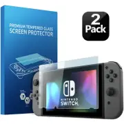 2 Pack For Nintendo Switch 2017 Screen Protector Tempered Glass HD Anti Scratch