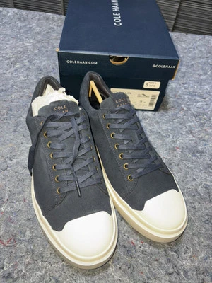 Cole Haan Mens Grandpro Sz 9 Rally Cap Toe Sneakers Navy Ink Ivory Shoes C38329