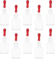 HEATSHAKING 10pcs Frosted Glass Dropper Bottles for Essential Oils Transparent Travel Container for Reagents Perfumes and Hair Oils and Design