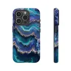 Blue Geode Crystal Agate - Phone Cover Case for iPhone | Galaxy | Pixel