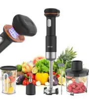 Immersion Blender Handheld Cordless 5-in-1 Chopper/Frother/Whisk 4000-13000 RPM