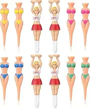 Zomiboo 12 Pieces Funny Golf Tees Bikini Tees Ladies Tees Colorful Plastic Golf Tees Funny Accessories for Men Women Training Birthday Presents