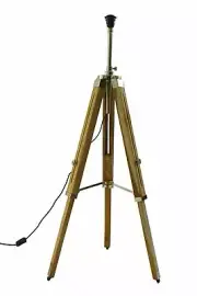 Nautical Floor Lamp Wooden Tripod Lighting Stand Shade Fixture Home Halloween