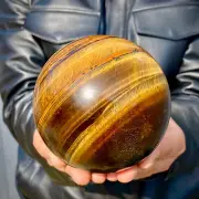 2.5LB Natural tiger's eye ball quartz crystals sphere gem reiki healing