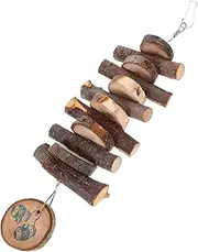 Yardwe Chewing Playthings Wooden Rabbit Chew Toys for Teeth Rabbit Chewing Toy Hanging Hamster Toy