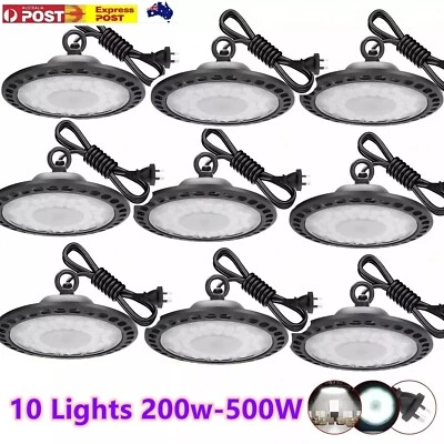 10x 200W-500W UFO LED High Bay Lights Warehouse Industrial Factory Lamp Light