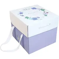 在飛比找蝦皮購物優惠-【限量出清】掀蓋蛋糕盒 4吋 戀語花香-浪漫紫 (附圓盤+塑