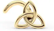 [Lavari Jewelers] 20 Gauge Celtic Knot Curved Nose Stud for Women - 14k Yellow Gold Nose Ring - Unisex Hypoallergenic Nostril Piercing Jewelry - 20G Body Piercing for Men