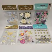 Jolees Stickers Flowers Spring dogwood Crocus White magnolia's Rhinestones