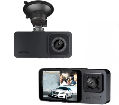 1080P Dash Cam for Car Security Camera Front and inside Dual Dashcam Dashboard D