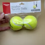 Tennis Balls - For Walkers - Back Legs - Yellow - 2 Balls - By Equate - NEW