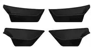 ATATQY Compatible for JETOUR X70 Plus 2024 2025 Car Door Slot Storage Box Cover Leather Glove Box Protective Pad Barrel Interior Accessories(Black-Four car Doors)